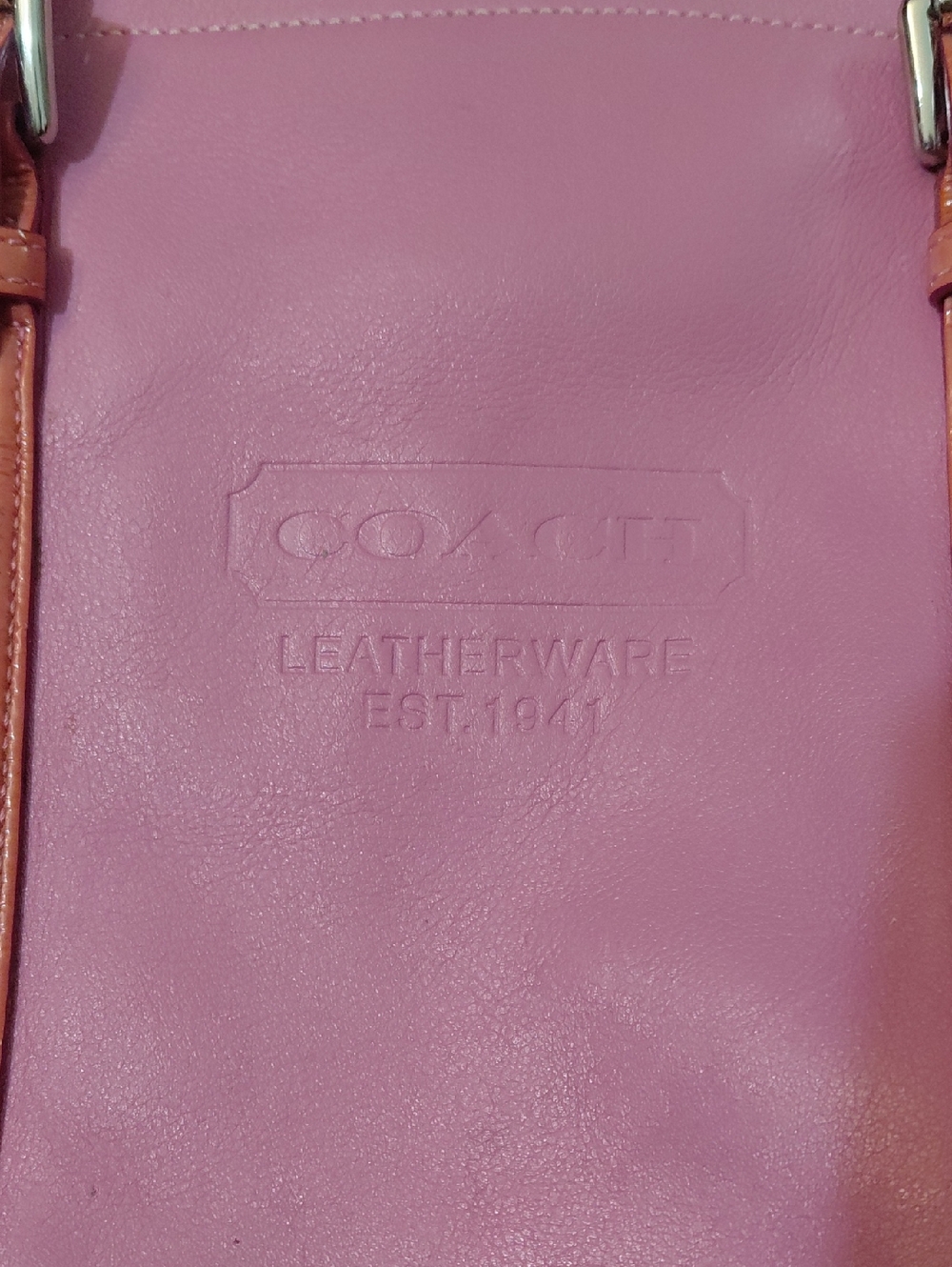 Vintage Coach Hampton Gallery Pink Leather Tote Shoulder Bag - Picture 6 of 16